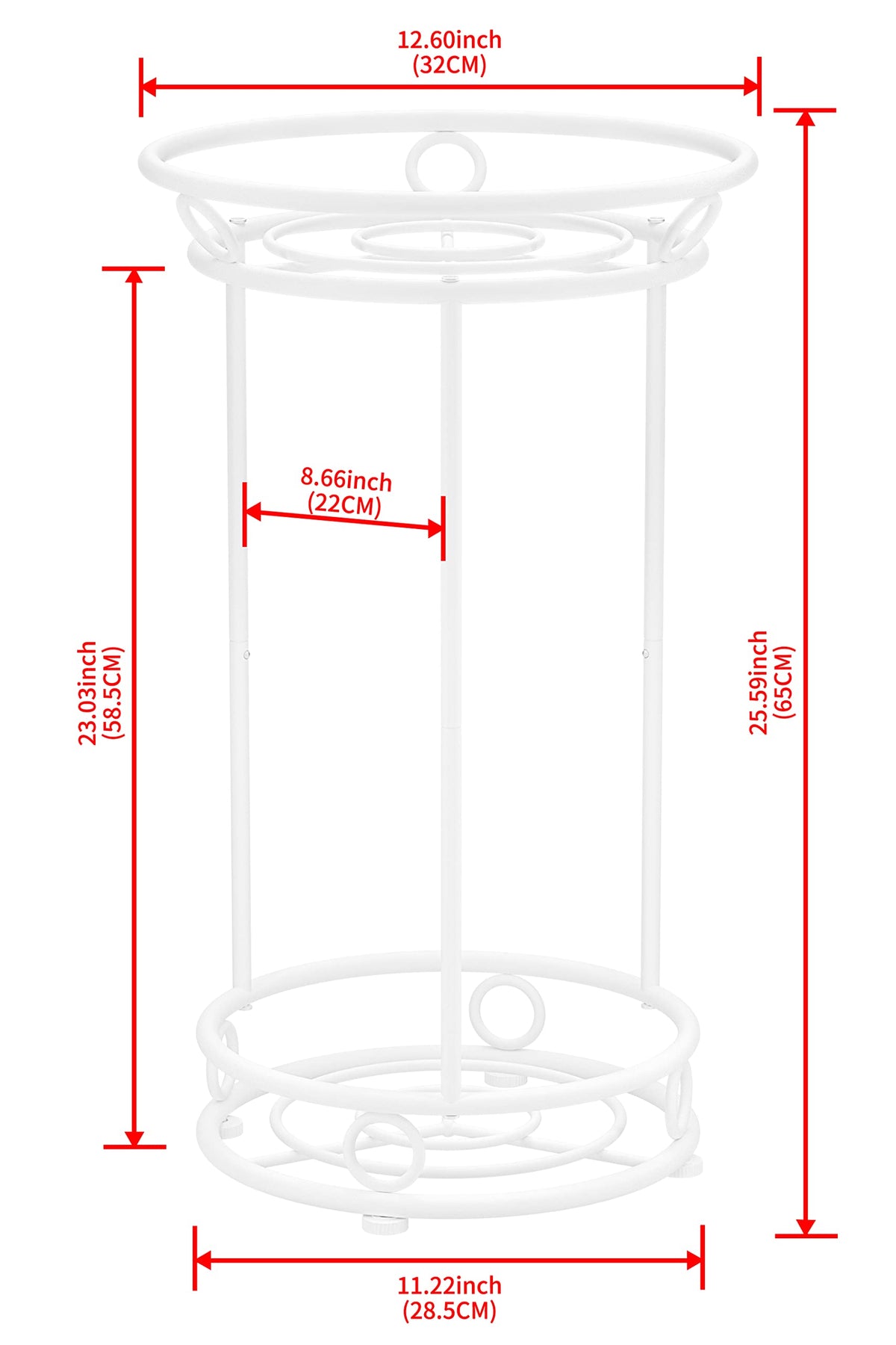 YIUKEA balcony-appropriate white stand elevates pots for better sun exposure.