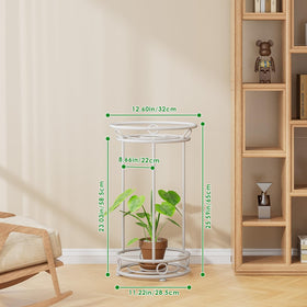 YIUKEA corner-display plant stand ideal for stylish home organization.