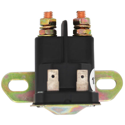 YIXIN 12V solenoid relay close-up, rugged build for durable mower electrical switching.
