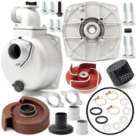 YIYANTO 2'' semi-trash pump front view for high-flow water transfer.