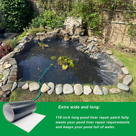 YIYIREA 7-5x118-inches pond tape provides ample patch size.