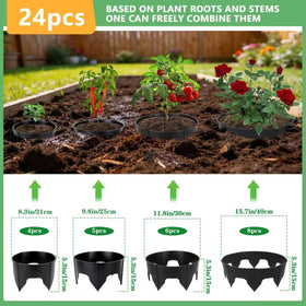 YIYIREA rings simplify garden edging for a neat bed layout
