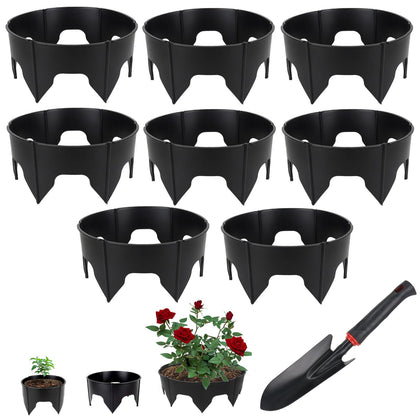 YIYIREA 24-pack planting grow rings define a vegetable bed and guide growth