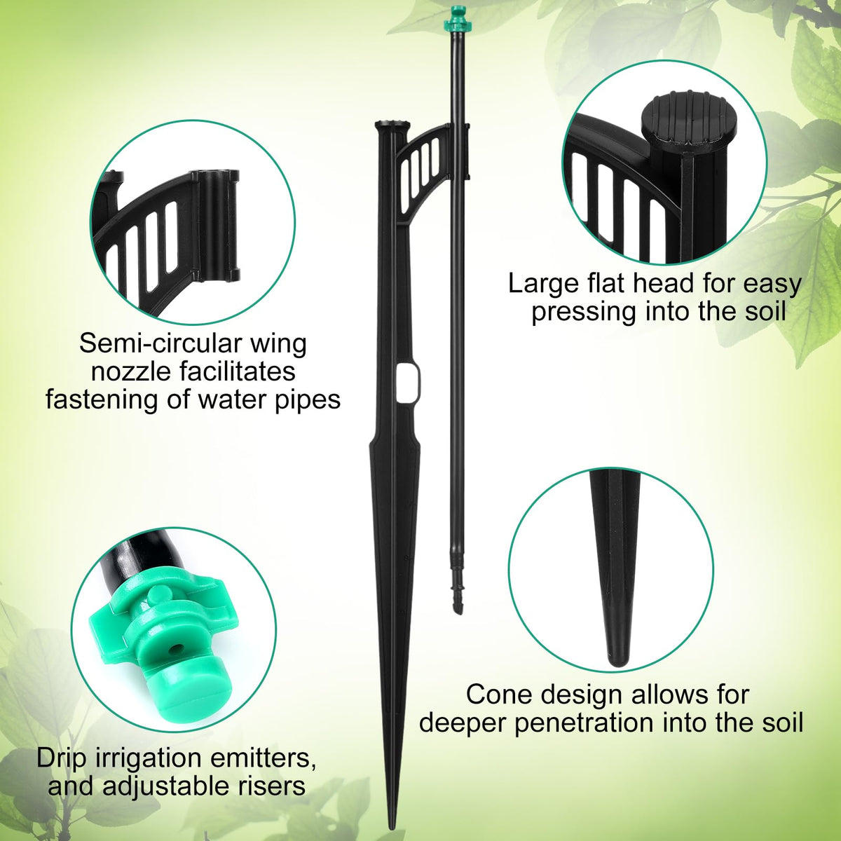 Yiyiring 180-degree sprayer emitter delivers versatile watering patterns
