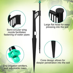 Yiyiring 180-degree sprayer emitter delivers versatile watering patterns
