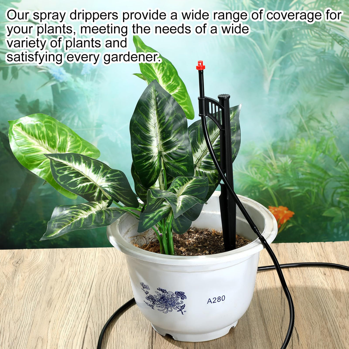 Yiyiring variable-flow stake allows 0–21.8 GPH adjustments for diverse needs