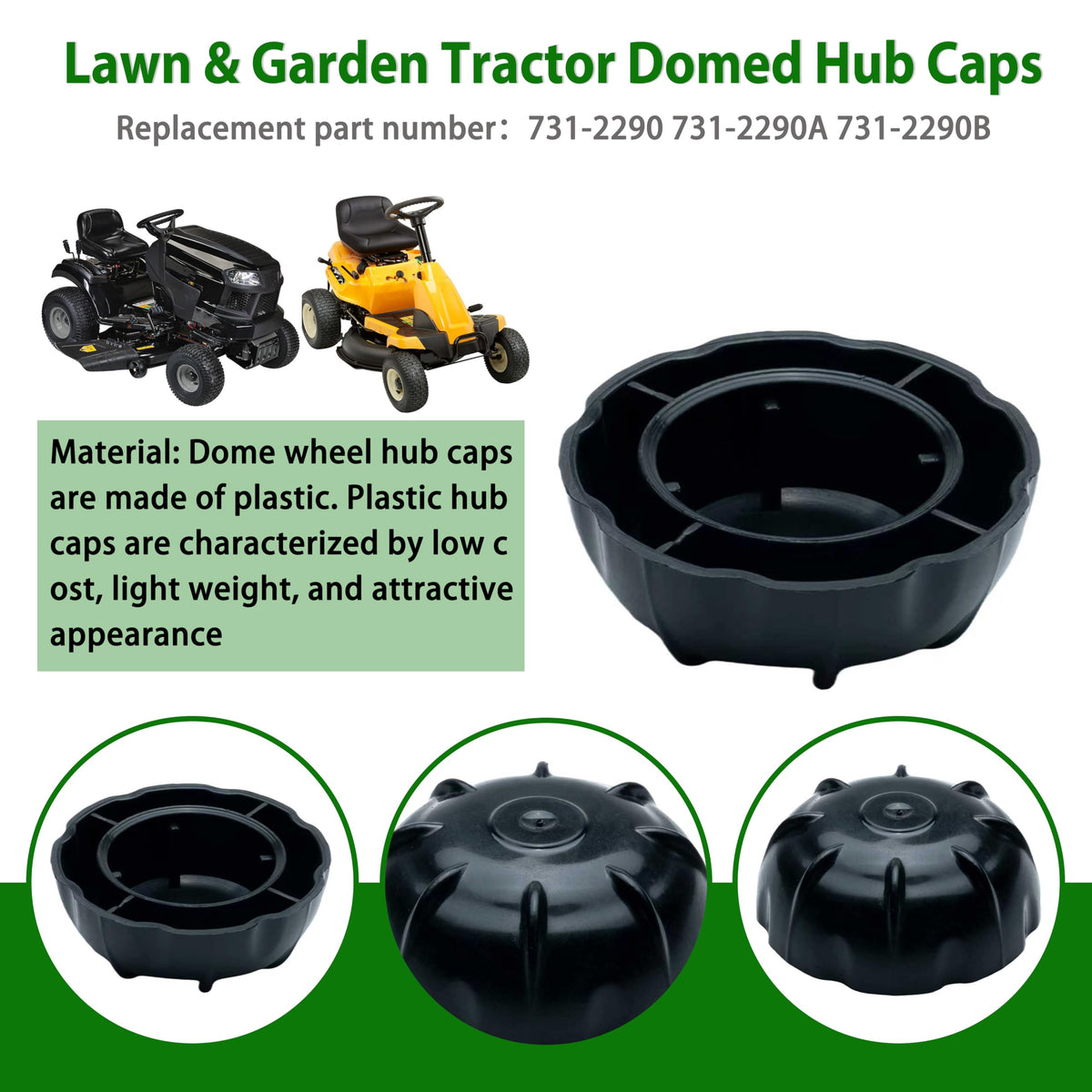 YiYuanG compatibility list for multiple lawn tractors and hubs