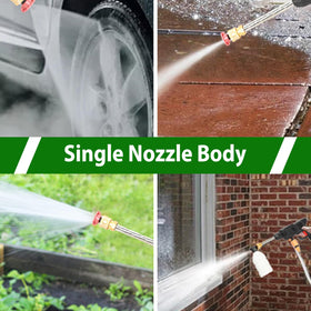 YiYuanG QJ100 nozzle body dimensions illustrate compact footprint suitable for tight sprayer setups.