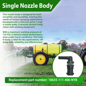 YiYuanG QJ100 nozzle body durability ensures stable performance under challenging field conditions.