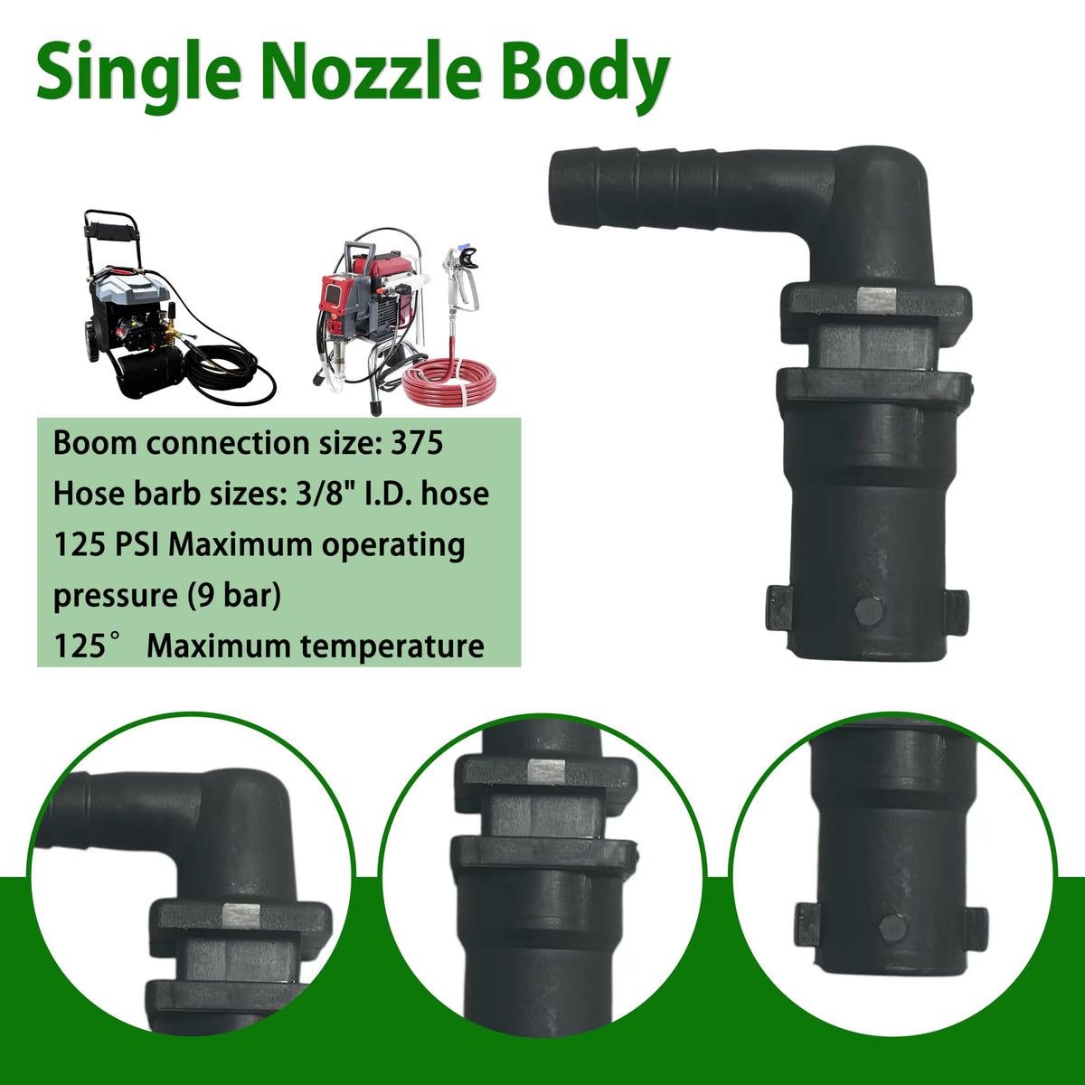 YiYuanG QJ100 nozzle body installation aids quick integration with existing equipment.