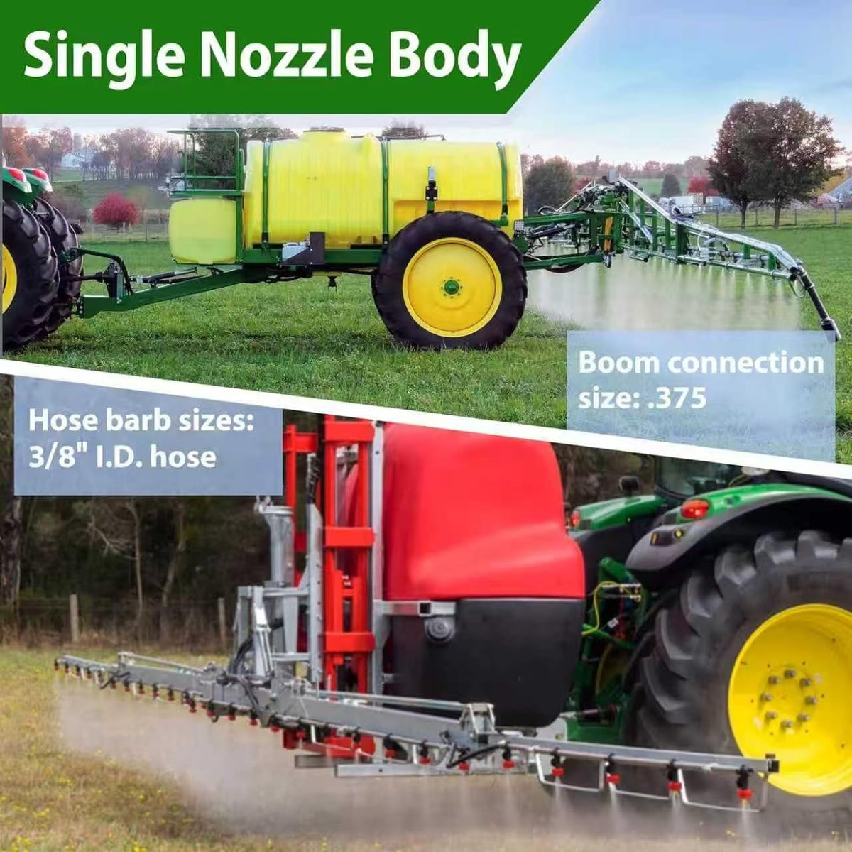 YiYuanG QJ100 nozzle body side view highlights easy hose connection and quick fit.
