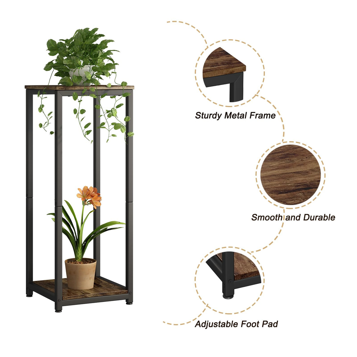 YIZAIJIA plant stand in living room setup organizing plants and decor.