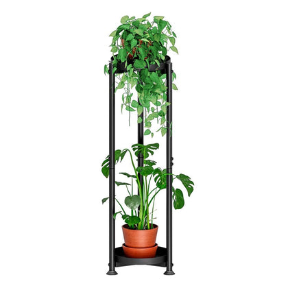 YIZAIJIA two-tier plant stand shown in a corner display for versatile indoor-outdoor use