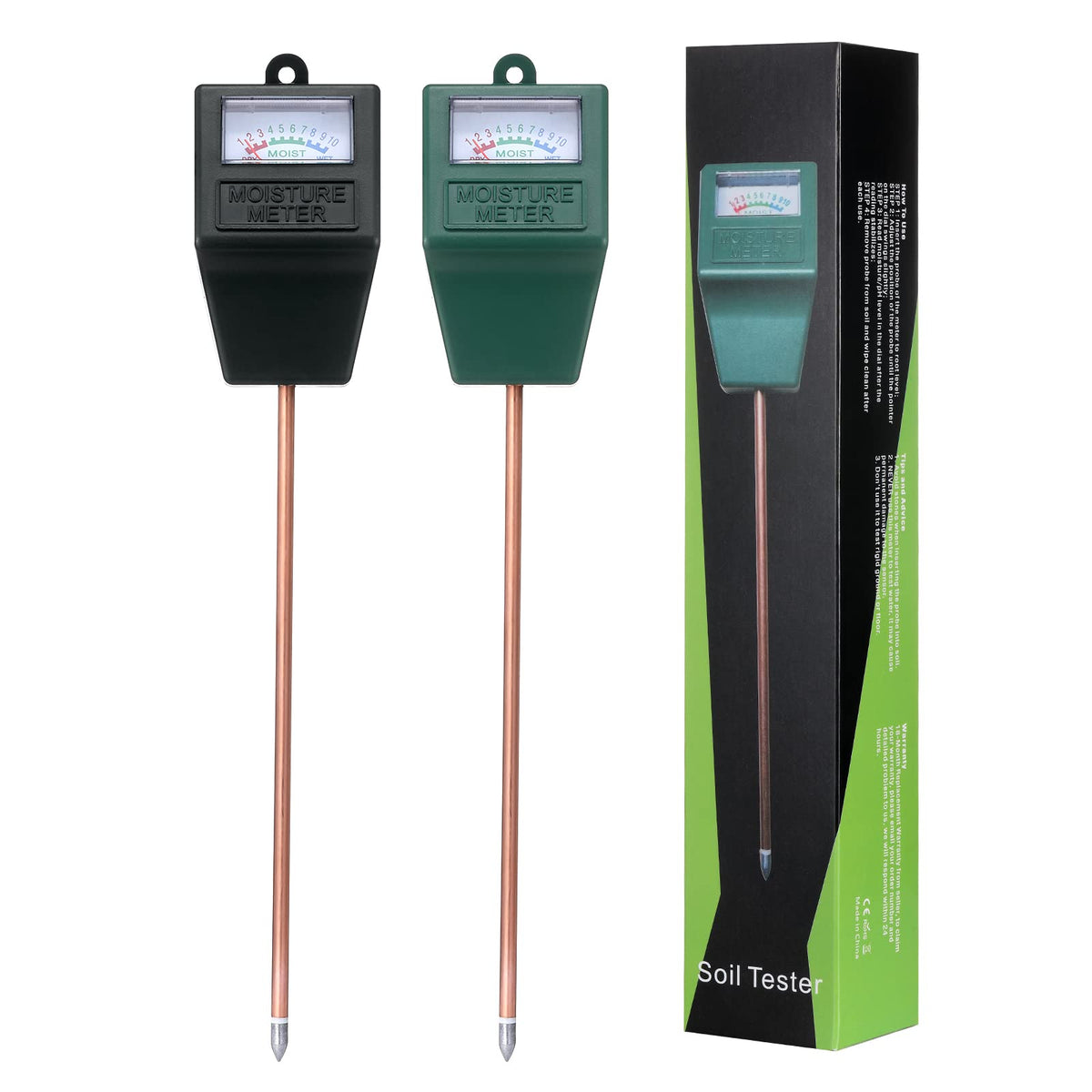Yizerel 7.7-inch probe reaches roots without disturbing soil.