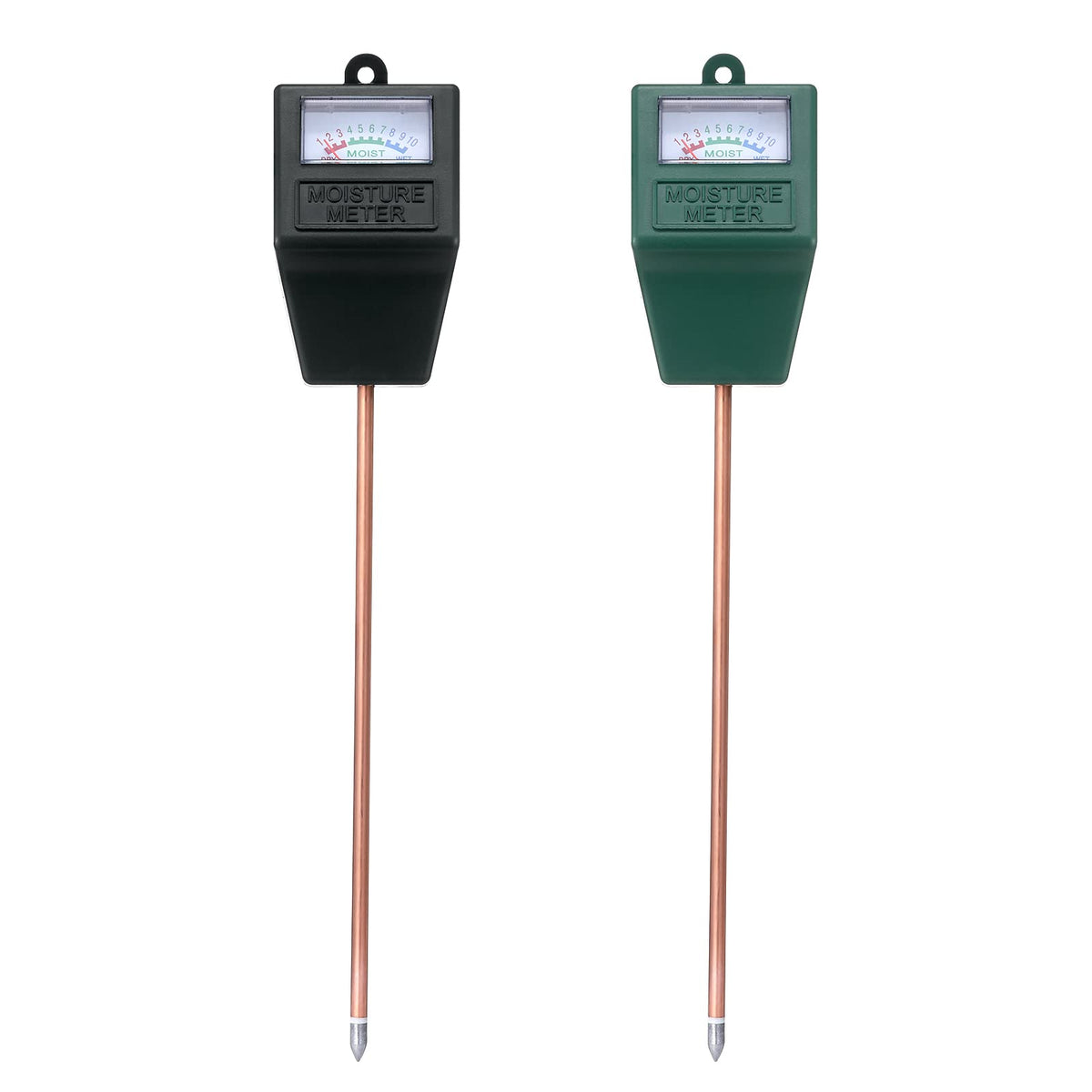 Yizerel two-pack moisture meters for quick soil moisture readings.