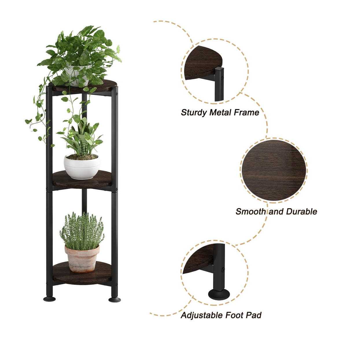 YIZAIJIA plant stand ships with clear assembly instructions for quick setup