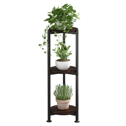 YIZAIJIA plant stand in living room corner displays greenery and saves space