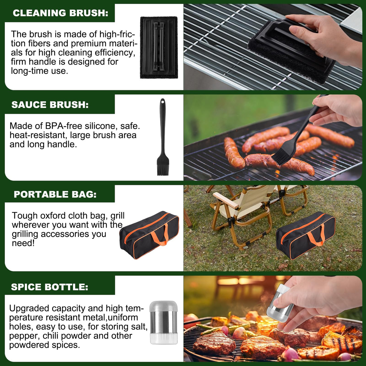 YJHOLE grill tongs provide secure flips and safe handling on hot griddles.