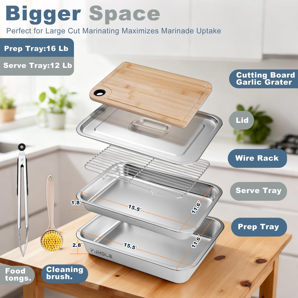 YJHOLE stainless steel trays withstand high heat for busy cooks