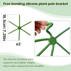 YjiaYjiaY silicone plant stem stake with 360 degree bend for Monstera and vines