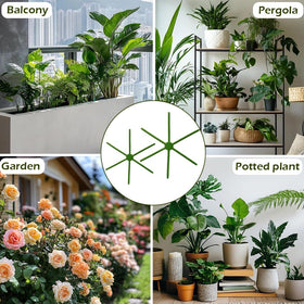 YjiaYjiaY low saturation green stem support blends with foliage for subtle decor