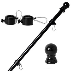 YKFLY flag pole with 360-degree anti-wrap rings keeps flags unfurled in windy conditions