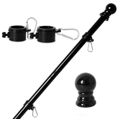 YKFLY flag pole with 360-degree anti-wrap rings keeps flags unfurled in windy conditions