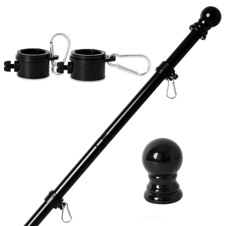 YKFLY flag pole with 360-degree anti-wrap rings keeps flags unfurled in windy conditions
