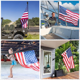 YKFLY flag pole suited for residential and commercial outdoor use