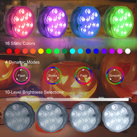 YKOEX pumpkin light showcased in jack-o’-lantern displays for spooky ambiance