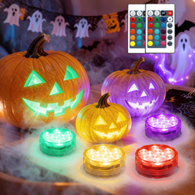 YKOEX puck light placed in vase or ice sculpture adds soft glow