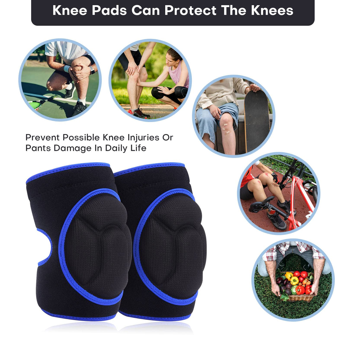 YKTSUJ knee pad with adjustable fit secures a personalized, comfortable fit