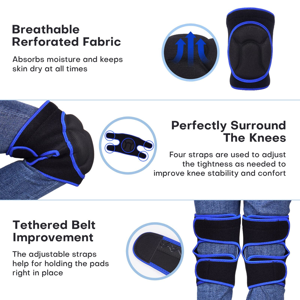 YKTSUJ knee pad soft padding absorbs shocks during cleaning and maintenance tasks