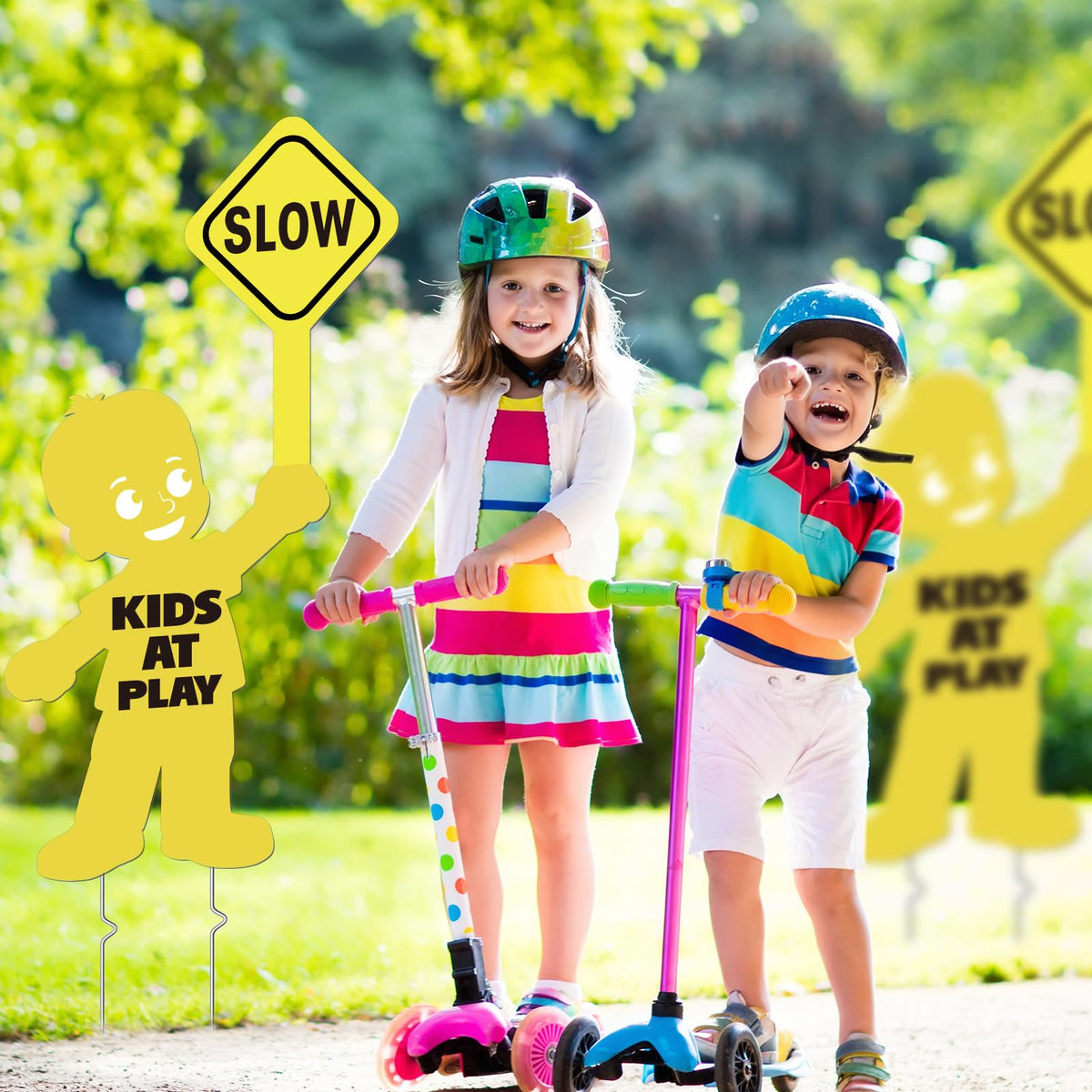 YLOLUL Signs fit yards, streets, and driveways for flexible placement