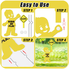 YLOLUL Slow Down sign can be held by a child to complete the cue