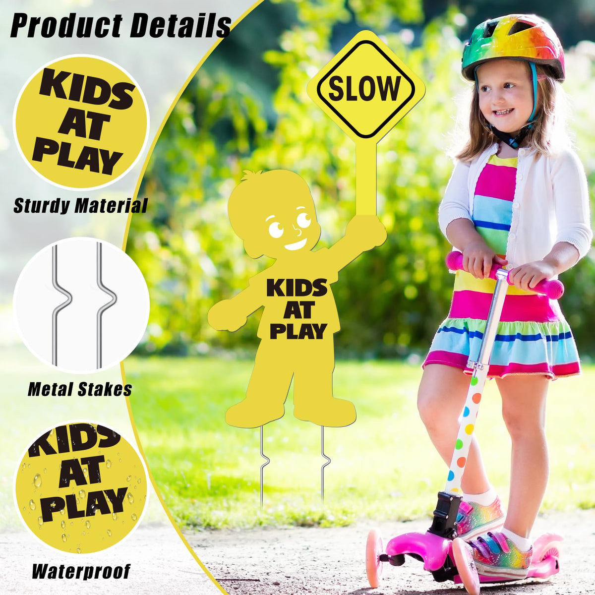YLOLUL Weather-resistant yard sign withstands rain and sun without fading