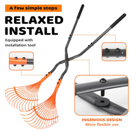 YLSAZL aluminum-pole lightweight rake reduces fatigue during cleanup.