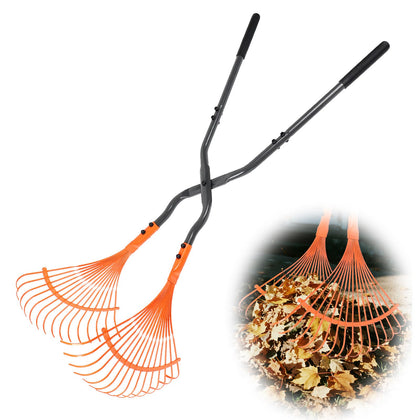 YLSAZL leaf grabber rake with long handle for effortless leaf collection.