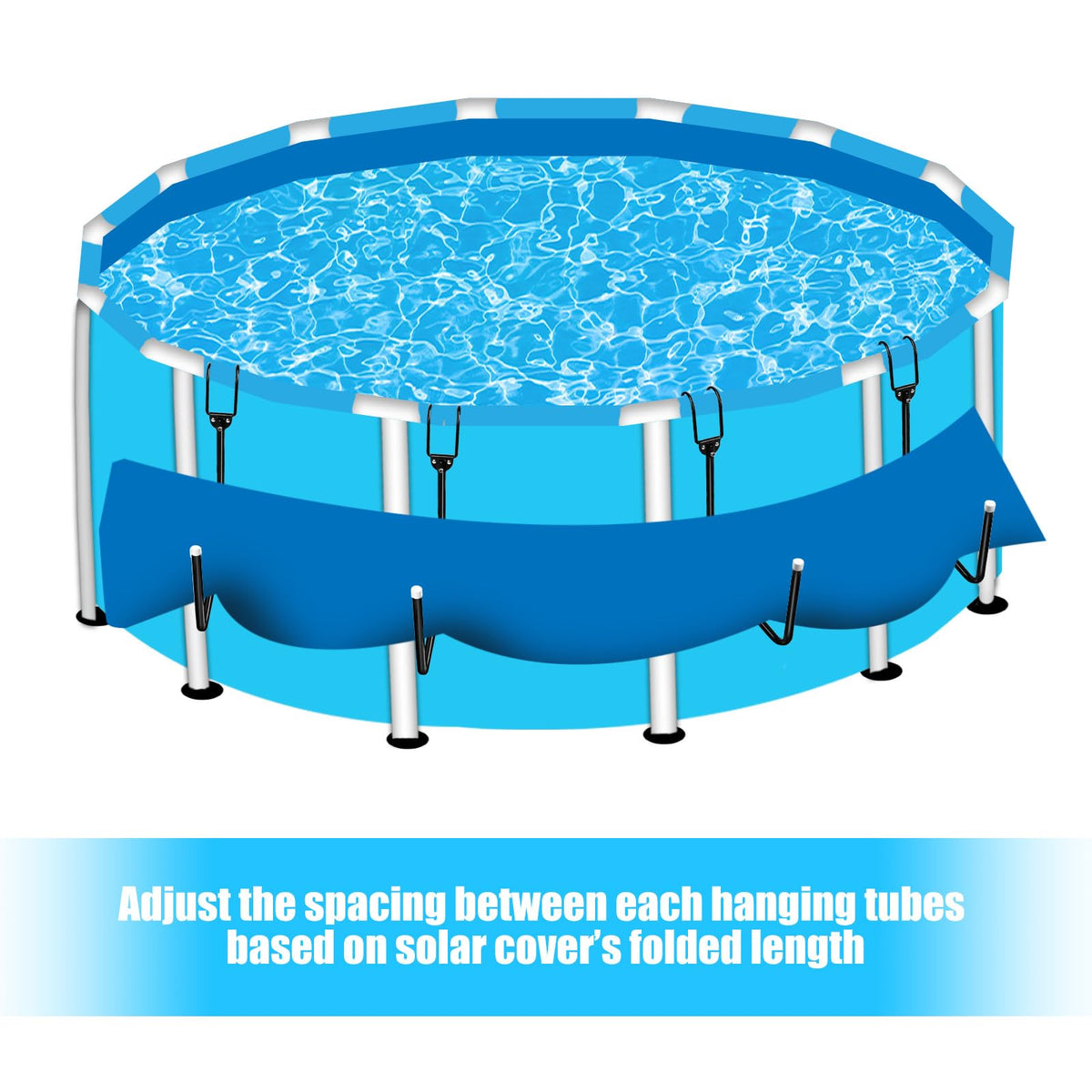 YLSAZL no-drill install pool cover holder simplifies mounting