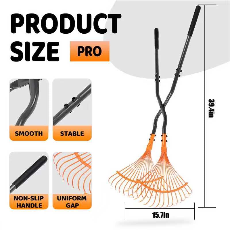 YLSAZL serrated-blades rake offers secure grip and controlled pickup.