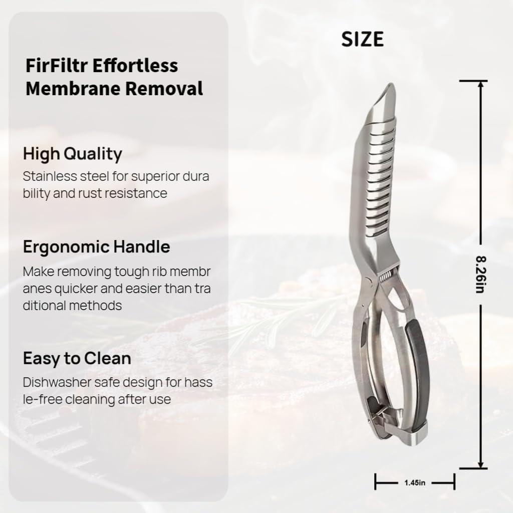 Ergonomic handle for comfortable rib prep and reduced fatigue