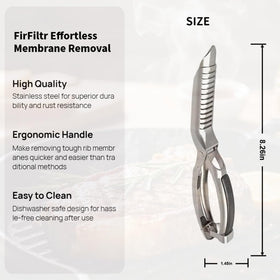 Ergonomic handle for comfortable rib prep and reduced fatigue