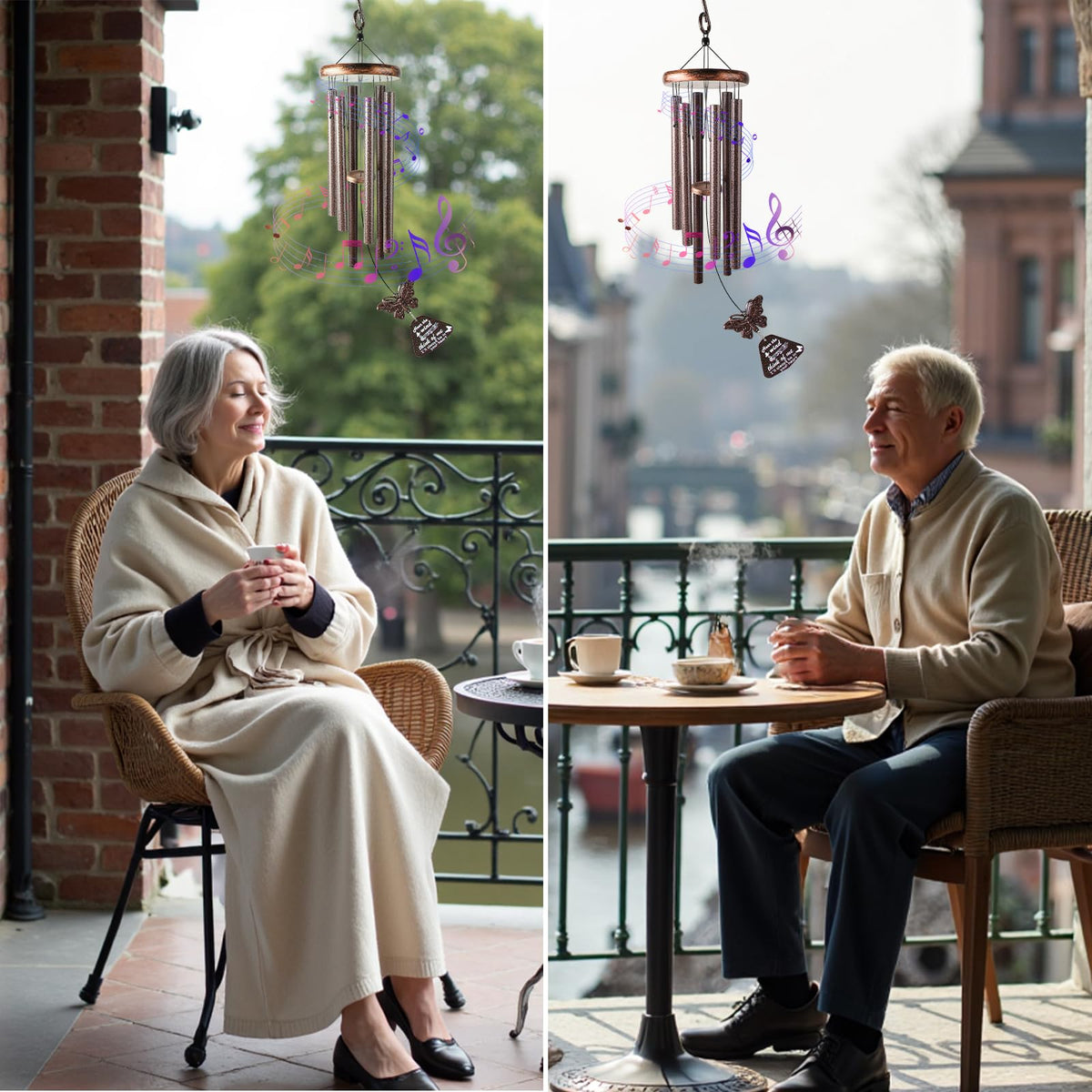 YLYYCC outdoor-friendly wind chime for year-round garden memories.