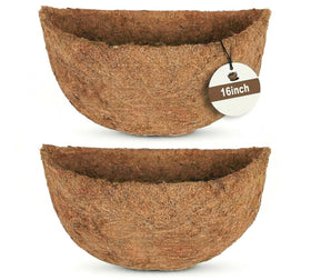YM 16-inch half-round coco liner assembled for immediate planting
