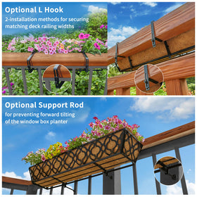 Y&M porch fence decor with greenery enhances curb appeal and outdoor ambiance