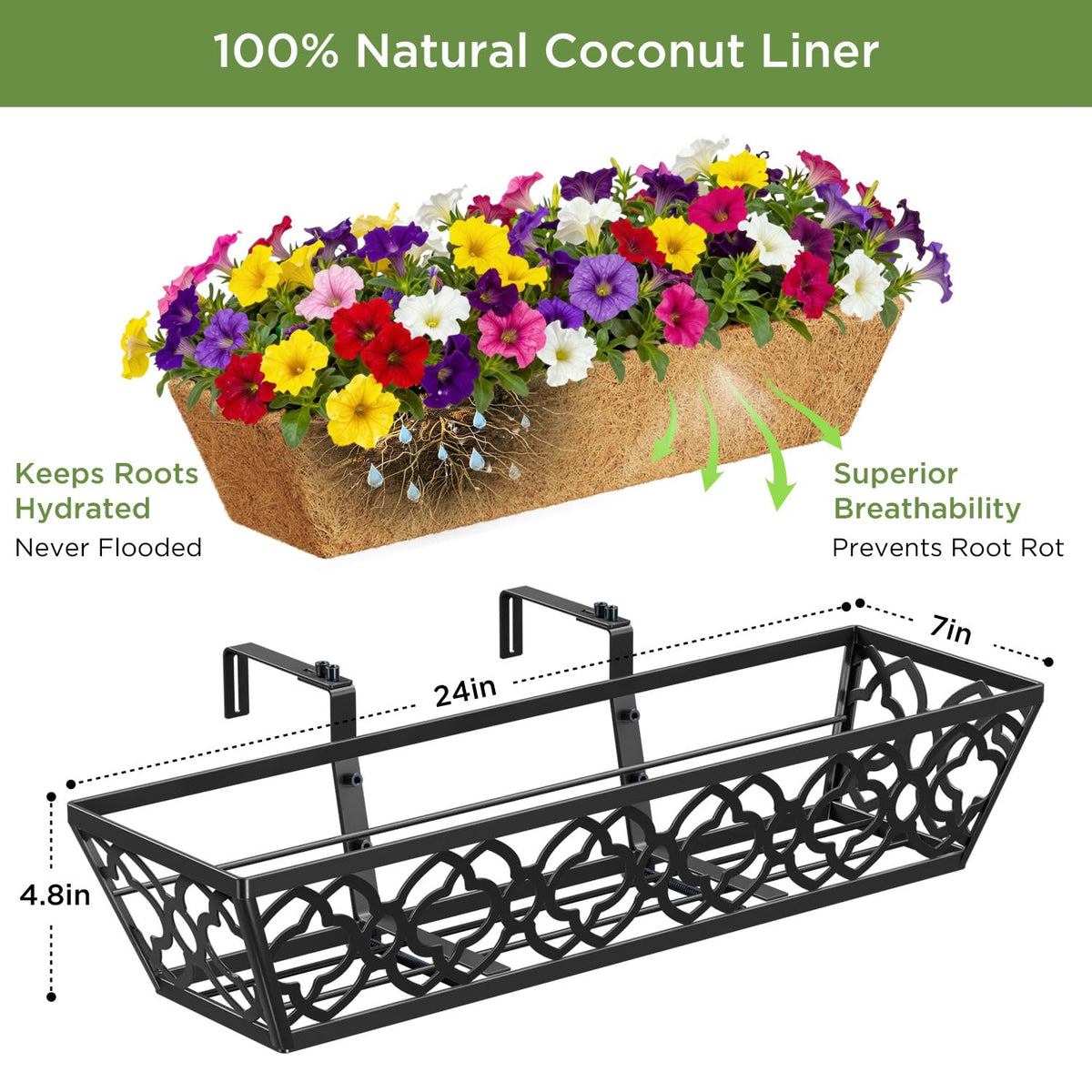 Y&M rust-resistant metal construction for durable outdoor use