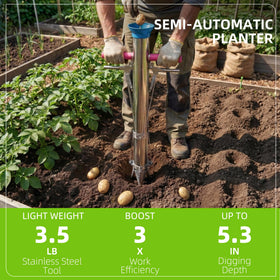 Ymachray Bulb Planter accommodates diverse seeds and seedlings for versatility.