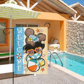 YMCAFZ double-sided garden flag shows artwork clearly from both sides