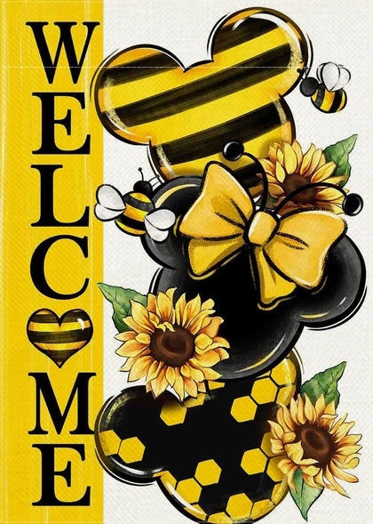 YMCAFZ Welcome Spring flag with sunflowers and bees boosts curb appeal