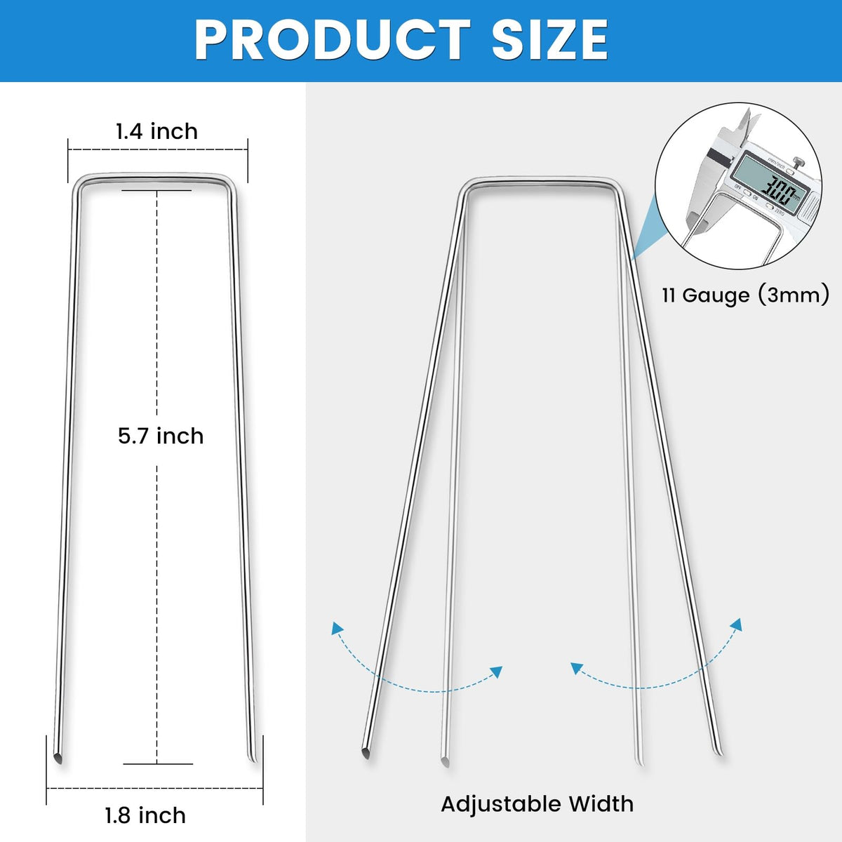 Ymomode anti-rust heavy-duty stakes for repeated outdoor use